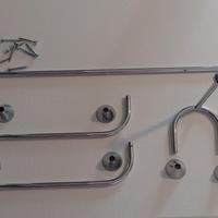 Porta asciugamani e porta rotolo in metallo 