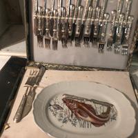 Servizio 24 posate Pesce in argento 800 - anni 80'