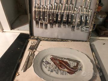 Servizio 24 posate Pesce in argento 800 - anni 80'