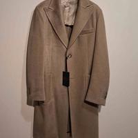 Cappotto uomo bicolor beige e cammello