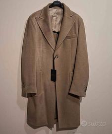 Cappotto uomo bicolor beige e cammello