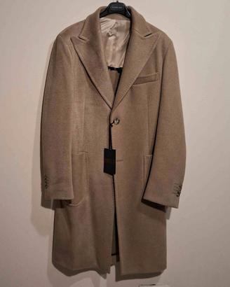 Cappotto uomo bicolor beige e cammello