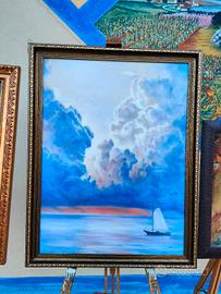 quadro "al mare" 40x60 olio su tela 