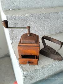 ferro da stiro, macina caffe antichi