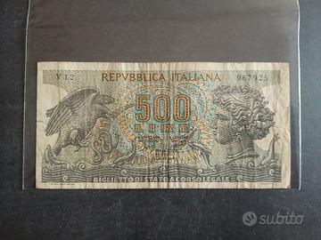 Banconota 500 Lire Aretusa Nr Serie V12