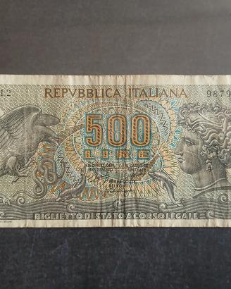 Banconota 500 Lire Aretusa Nr Serie V12