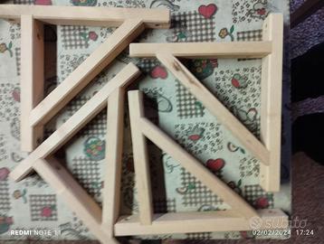 4 mensole legno ikea 18 cm