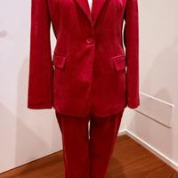 Tailleur giacca/ pantalone in velluto a costine