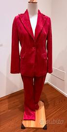 Tailleur giacca/ pantalone in velluto a costine