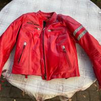 Giubbotto in pelle rossa Moto Guzzi donna taglia M