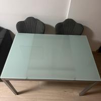 Tavolo Calligaris con vetro temperato