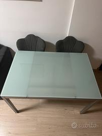 Tavolo Calligaris con vetro temperato