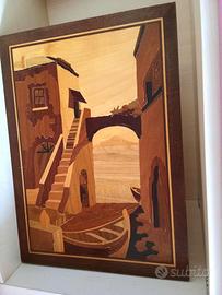 QUADRO IN LEGNO INTARSIATO