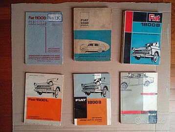 Fiat 1100D 1500L 1200 Catalogo Ricambi Epoca
