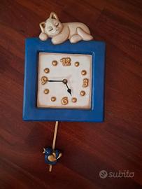 Orologio a pendolo  Thun con gatto