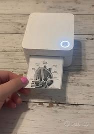 mini stampante termica bianca portatile Bluetooth 