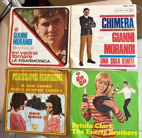 Dischi vinile 45 giri musica anni 60 vintage