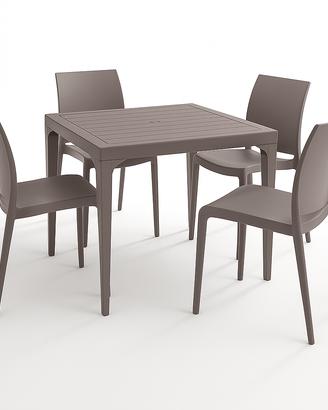 tavoli e sedie esterno ristorante bar set contract