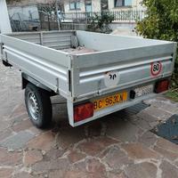Rimorchio carrello per trasporto cose con targa