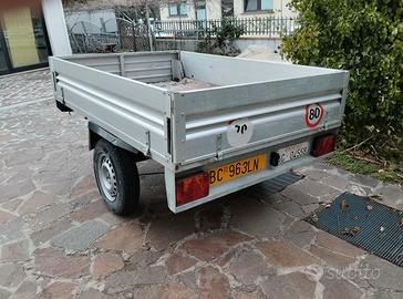 Rimorchio carrello per trasporto cose con targa