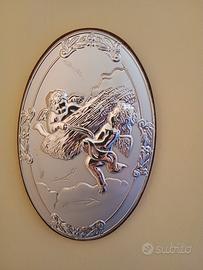 cornice in argento e legno