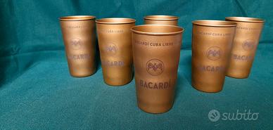 6 Bicch. BACARDI Rum Cuba Libre Nuovi 