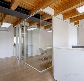 Pareti divisorie modulari laminato/vetro