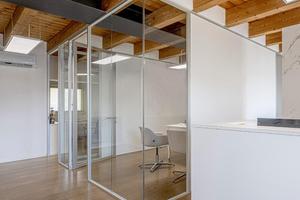 Pareti divisorie modulari laminato/vetro