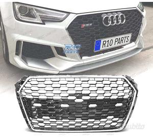 GRIGLIA PER AUDI A4 B9 15-19 LOOK RS4 PDC CROMATO 