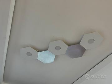 2 Lampade da soffitto esagonali ( 5 esagoni )