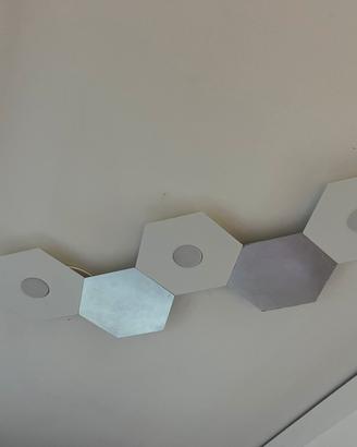 2 Lampade da soffitto esagonali ( 5 esagoni )