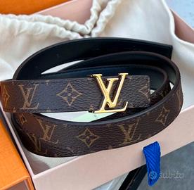 Cintura in pelle con logo stampato per donna