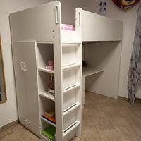 Letto a castello con scrivania ikea