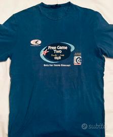 Maglia t-shirt Wampum tg L blu con stampe