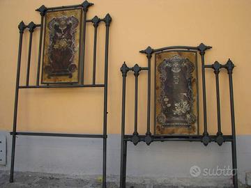 Coppia di letti in stile Liberty