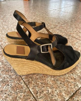 Zeppa a sandalo colore nero n.36