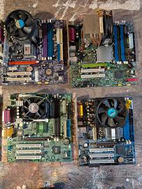 Lotto di 10 schede madri PC vintage 775 462 478