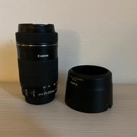 Obiettivo Canon 55-250 mm + paraluce