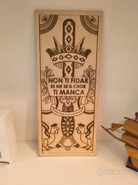 Set 4 Quadri in Legno - Assi Carte Trevigiane