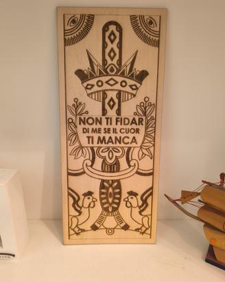 Set 4 Quadri in Legno - Assi Carte Trevigiane