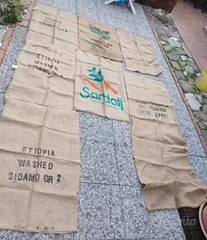 lotto 8 Sacchi in Juta Pubblicitari Da Collezione 