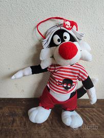 Gatto Silvestro Pirata Looney Tunes Pupazzo 30 cm