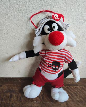 Gatto Silvestro Pirata Looney Tunes Pupazzo 30 cm