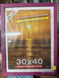 CORNICE PORTAFOTO 30x40 RIGATA VIOLA