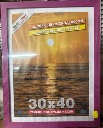 CORNICE PORTAFOTO 30x40 RIGATA VIOLA