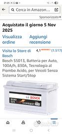 batteria auto o ducato 100 ampere