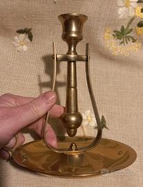 Porta candela nautico in ottone