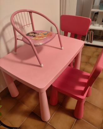 tavolo giochi più sedie