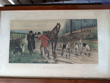 3 Stampe antiche di caccia inglesi