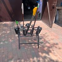 set completo da pesca con porta canne